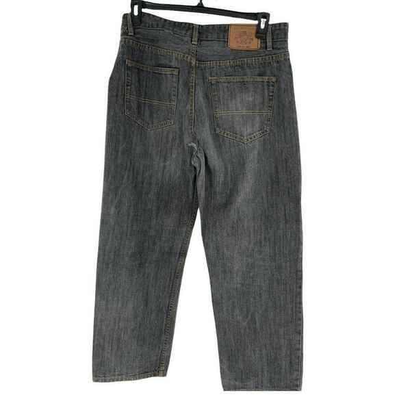 PJ Mark Jeans Men's Size 38X32 Relaxed Fit Straight Leg Medium Wash Black Denim - Picture 2 of 9